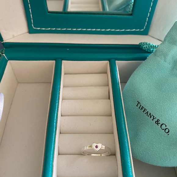 Tiffany & Co pink sapphire heart ring 5.5 - Picture 13 of 16